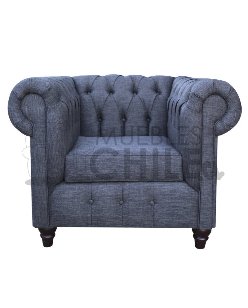 Sillón Chesterfield 1 Cuerpo Lino – Sillón Clásico Elegante y Resistente