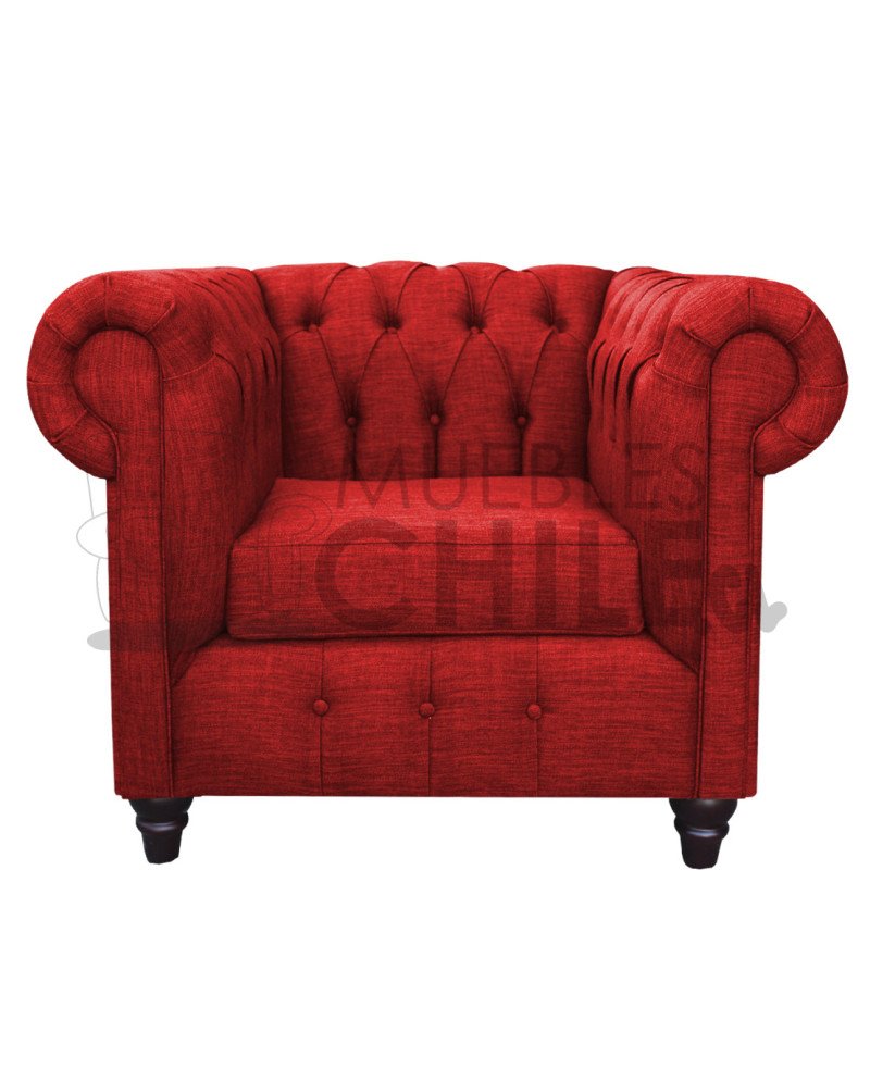 Sillón Chesterfield 1 Cuerpo Lino – Sillón Clásico Elegante y Resistente