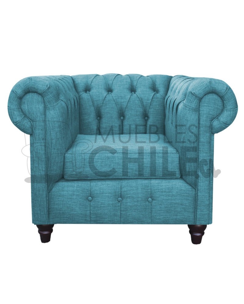 Sillón Chesterfield 1 Cuerpo Lino – Sillón Clásico Elegante y Resistente