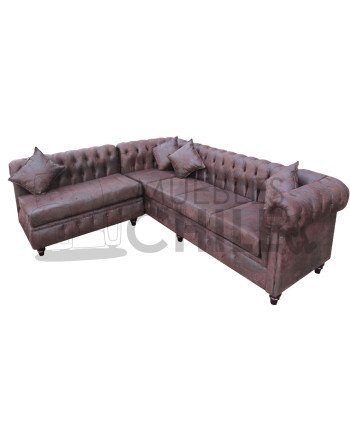 CHESTERFIELD CAPITONE MODULAR CUERO BONDED