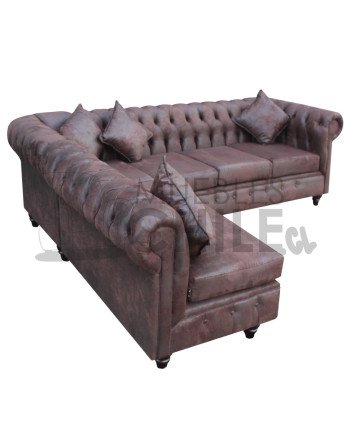 CHESTERFIELD CAPITONE MODULAR CUERO BONDED