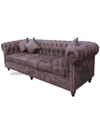 CHESTERFIELD CAPITONE MODULAR CUERO BONDED