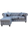 Sofá Chesterfield Seccional Reversible Felpa – Elegante y Reforzado