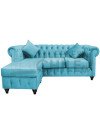 Sofá Chesterfield Seccional Reversible Felpa – Elegante y Reforzado