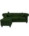 Sofá Chesterfield Seccional Reversible Felpa – Elegante y Reforzado