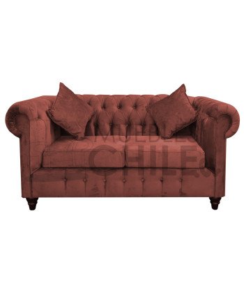 Sillón Chesterfield 2 Cuerpos Felpa – Sillón Clásico Elegante y Resistente
