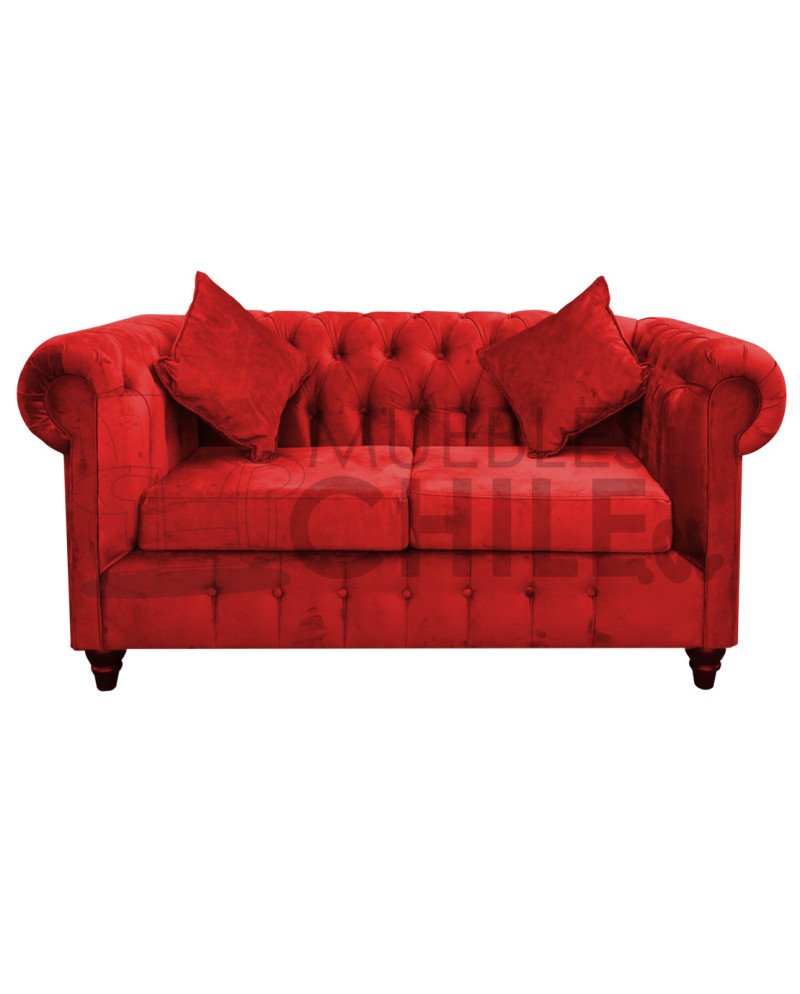 Sillón Chesterfield 2 Cuerpos Felpa – Sillón Clásico Elegante y Resistente