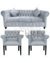 LIVING CHESTERFIELD 311 POLTRONAS BRAZO REDONDO FELPA
