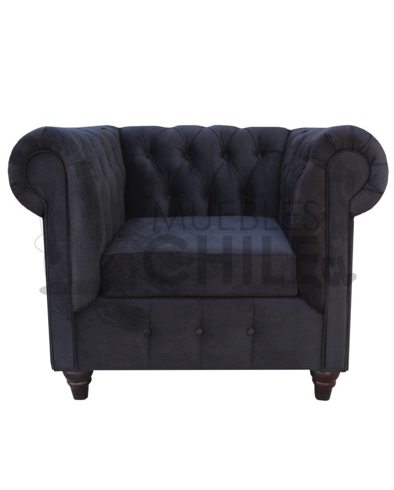 Sillón Chesterfield 1 Cuerpo Felpa – Sillón Clásico Elegante y Resistente