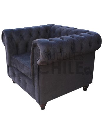 Sillón Chesterfield 1 Cuerpo Felpa – Sillón Clásico Elegante y Resistente