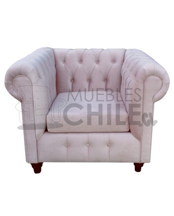 Sillón Chesterfield 1 Cuerpo Felpa – Sillón Clásico Elegante y Resistente