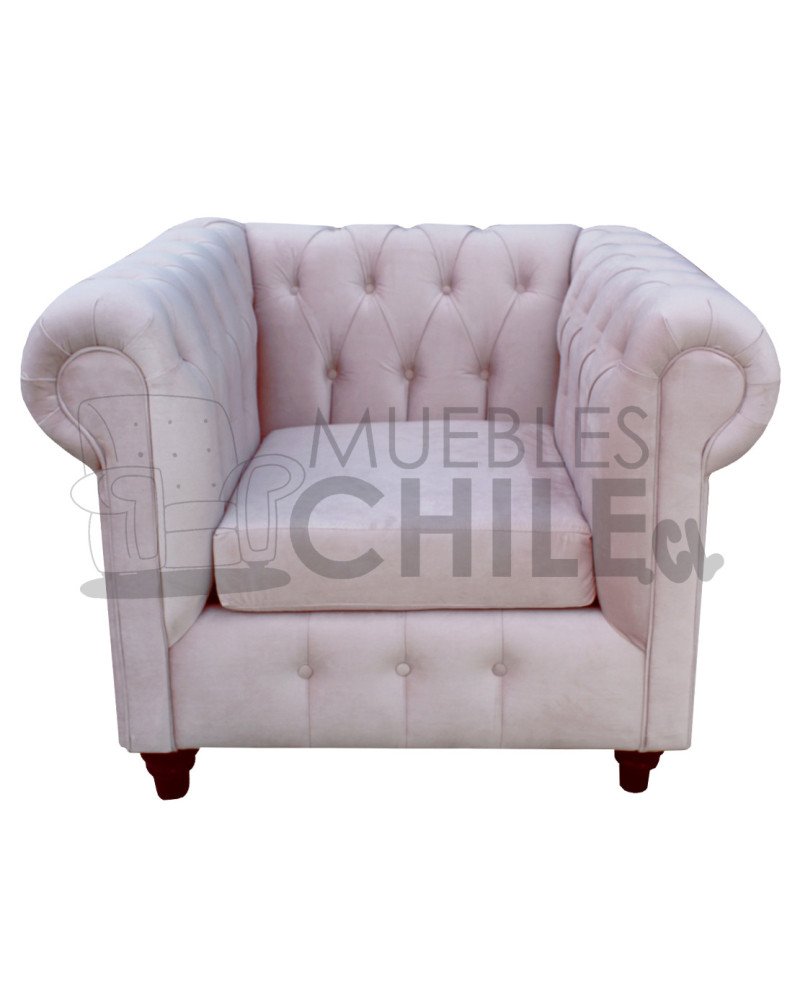 Sillón Chesterfield 1 Cuerpo Felpa – Sillón Clásico Elegante y Resistente