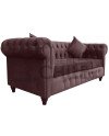 Sofá Chesterfield 3 Cuerpos en felpa – Sofá Capitone Elegante y Resistente