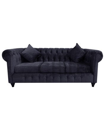Sofá Chesterfield 3 Cuerpos en felpa – Sofá Capitone Elegante y Resistente