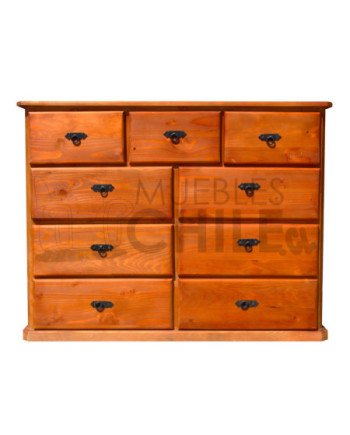 Cómoda Rústica en Pino Oregón 120cm – Muebles Chile