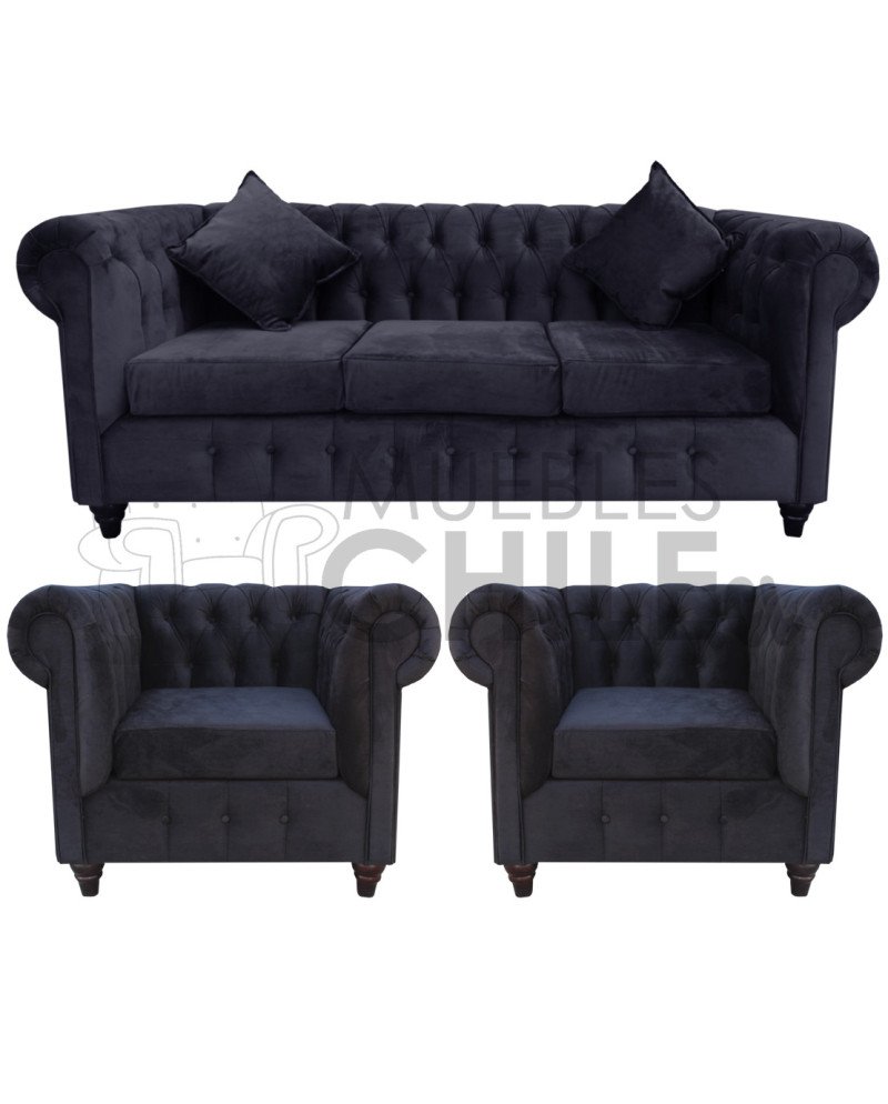 LIVING CHESTERFIELD 3-1-1 FELPA