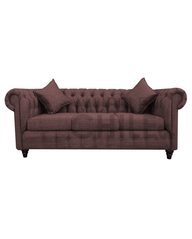 Sofá Chesterfield 3 Cuerpos en Lino – Sofá Capitone Elegante y Resistente