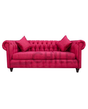 Sofá Chesterfield 3 Cuerpos en Lino – Sofá Capitone Elegante y Resistente