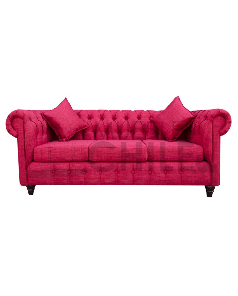 Sofá Chesterfield 3 Cuerpos en Lino – Sofá Capitone Elegante y Resistente
