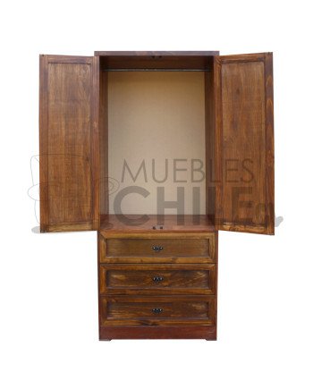 Ropero Clóset Rústico 80cm en Pino y Terciado | Muebles Chile