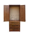 Ropero Clóset Rústico 80cm en Pino y Terciado | Muebles Chile