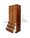 Ropero Clóset Rústico 80cm en Pino y Terciado | Muebles Chile