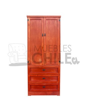 Ropero Clóset Rústico 80cm en Pino y Terciado | Muebles Chile