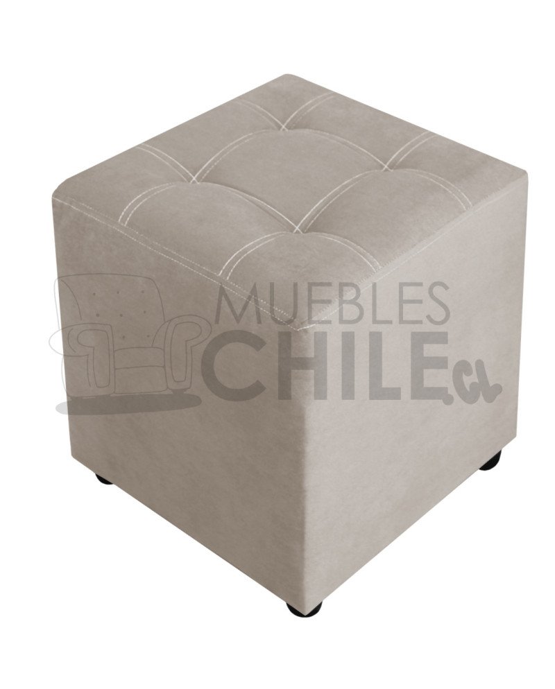 Pouf Doble Punto Felpa – Asiento Tapizado en Felpa Suave y Resistente