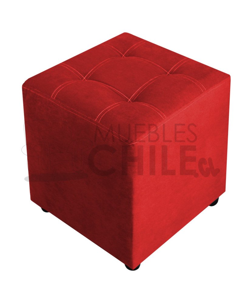 Pouf Doble Punto Felpa – Asiento Tapizado en Felpa Suave y Resistente