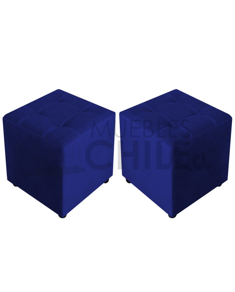 Pouf Doble Punto Felpa x2 – Set de Pouf Tapizado en Felpa de Alta Resistencia