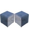Pouf Doble Punto Felpa x2 – Set de Pouf Tapizado en Felpa de Alta Resistencia