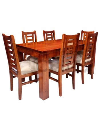 Comedor 6 Sillas 160x90 cm Madera – Muebles Chile