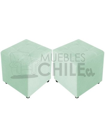 Pouf Doble Punto Felpa x2 – Set de Pouf Tapizado en Felpa de Alta Resistencia