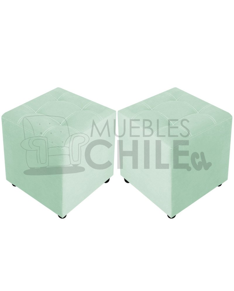 Pouf Doble Punto Felpa x2 – Set de Pouf Tapizado en Felpa de Alta Resistencia