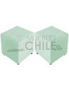 Pouf Doble Punto Felpa x2 – Set de Pouf Tapizado en Felpa de Alta Resistencia