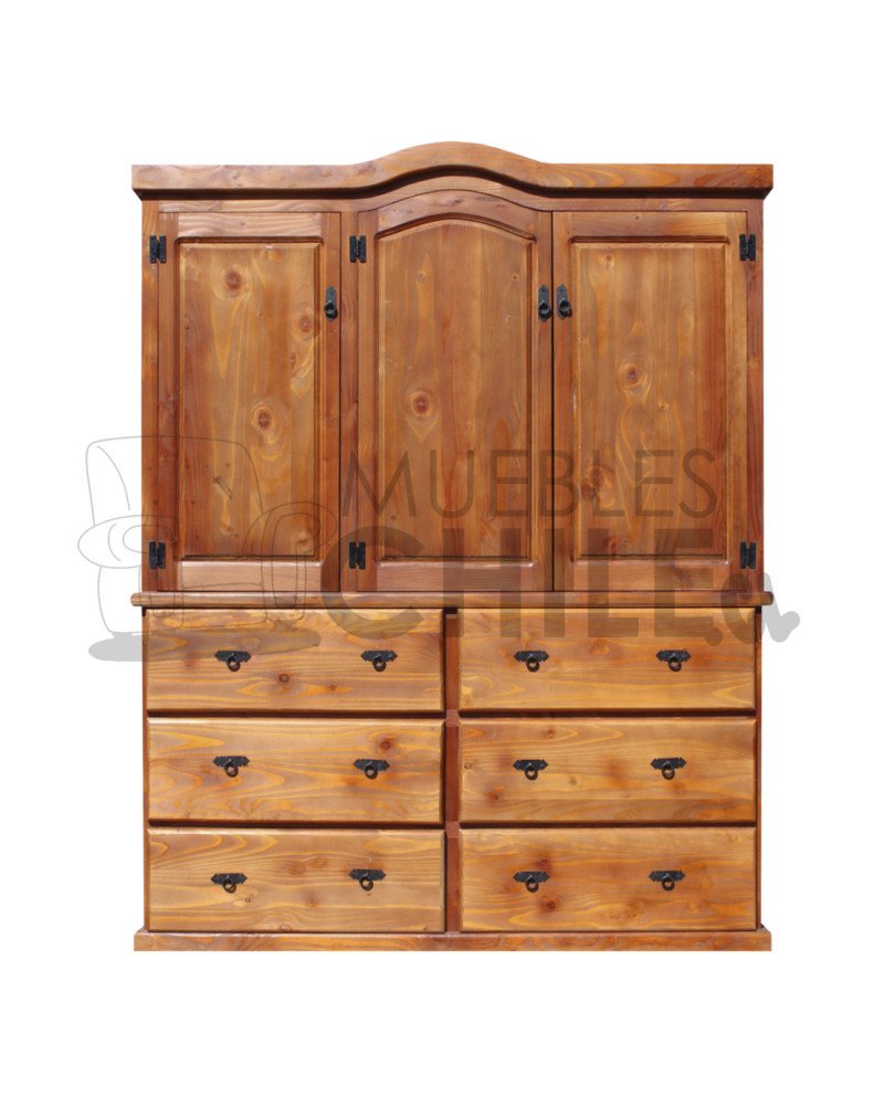 ROPERO CLOSET RUSTICO DESMONTABLE 150CM