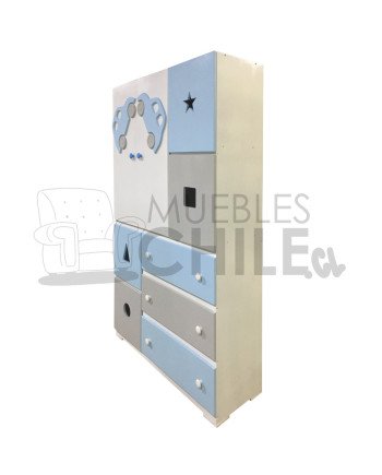 Ropero closet Infantil Pintada en MDF – Muebles Chile