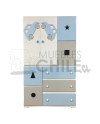 Ropero closet Infantil Pintada en MDF – Muebles Chile