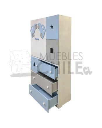 Ropero closet Infantil Pintada en MDF – Muebles Chile