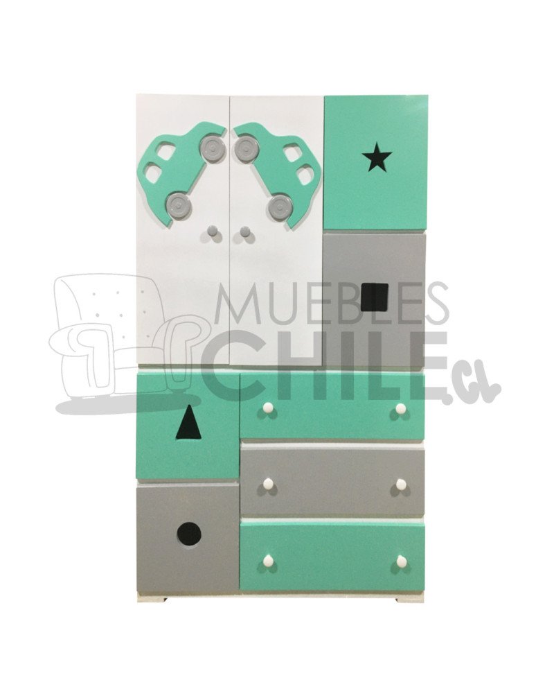 Ropero closet Infantil Pintada en MDF – Muebles Chile