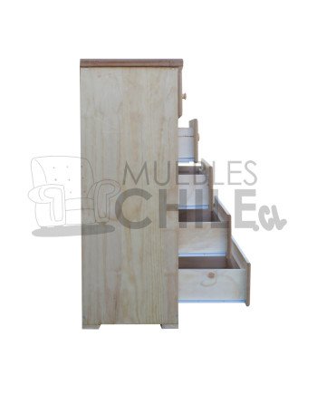 Cómoda Rústica en Pino y Terciado – Muebles Chile