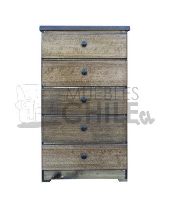 Cómoda Rústica en Pino y Terciado – Muebles Chile