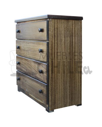 Cómoda Rústica en Pino y Terciado – Muebles Chile