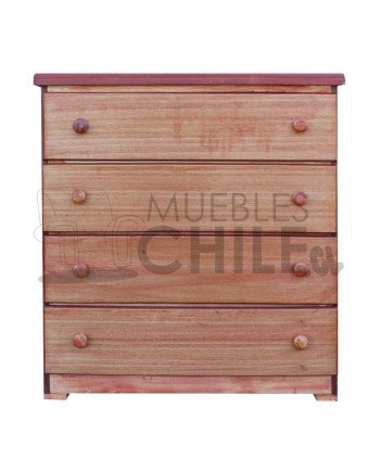 Cómoda Rústica en Pino y Terciado – Muebles Chile
