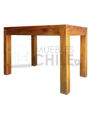 MESA COMEDOR RUSTICA 120X80CM CON VIDRIO