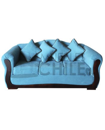 SOFA REINA ANA 3 CUERPOS MADERA FELPA