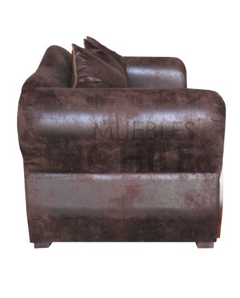 SOFA REINA ANA 3 CUERPOS CUERO BONDED ENVEJECIDO