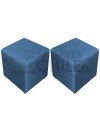 Pouf Liso Lino x2 – Set de Pouf Tapizado en lino lavable y Resistente