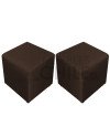 Pouf Liso Lino x2 – Set de Pouf Tapizado en lino lavable y Resistente