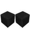 Pouf Liso Lino x2 – Set de Pouf Tapizado en lino lavable y Resistente